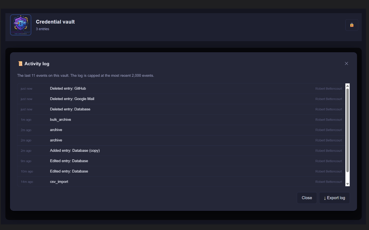 Activity Log